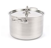 Кастрюля 9,0 л. нерж. d=26 см h=17 см. с кр. тройное дно,  Kitchen Muse (Китай)