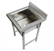 Ванна моечная VA-ST145A, 600х650х850 мм, ванна нерж., каркас нерж. сталь, борт,  Viatto (Китай)