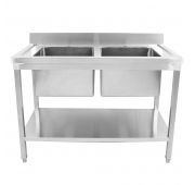 Ванна моечная VA-STD250A, 1200х700х850 мм, ванна нерж., каркас нерж. сталь, борт, Viatto (Китай)