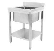 Ванна моечная VA-STD150A, 600х700х850 мм, ванна нерж., каркас нерж. сталь, борт, Viatto (Китай)