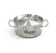 Кастрюля 2,0 л. нерж. d=18 см h=8 см. с кр.  Viatto (Китай)