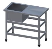 Ванна моечная ВСМС-1/530-ЮТ, со столом 1200х630х850 мм, Технологии Юга (Россия)